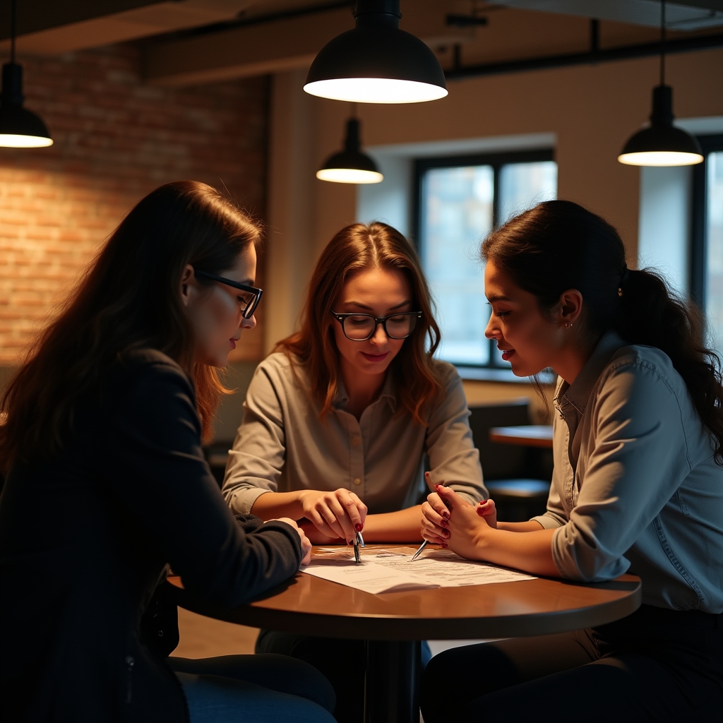 Piccolo gruppo che discute durante un workshop di finanza personale