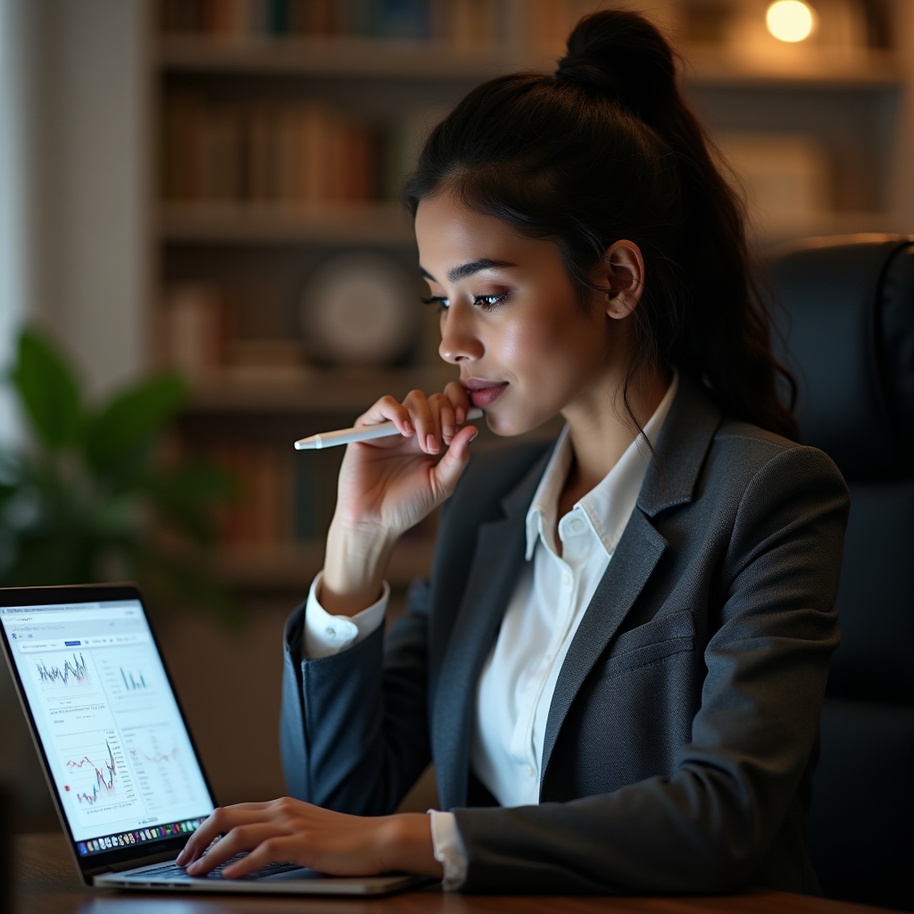 Persona che segue materiali formativi su finanza personale dal laptop